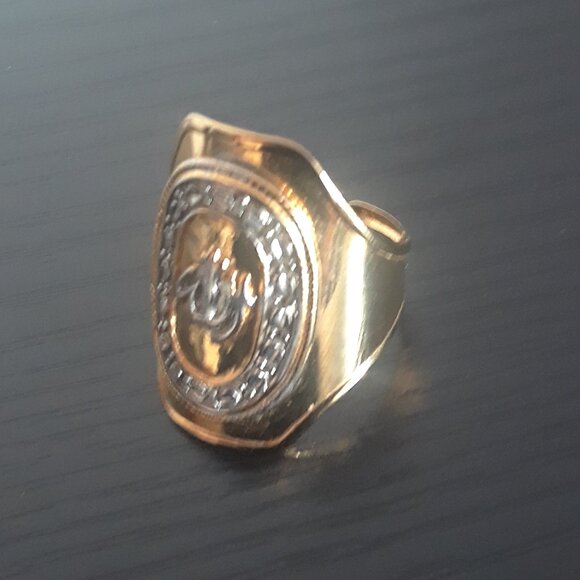 Vintage Gold Ring With Silver Accents - Picture 1 of 12